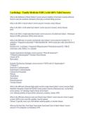 Cardiology - Family Medicine EOR &vert;&vert; with 100&percnt; Valid Answers&period;