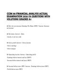 CCIM 101 FINANCIAL ANALYSIS ACTUAL EXAMINATION 2026 176 QUESTIONS WITH SOLUTIONS GRADED A&plus;