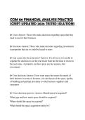 CCIM 101 FINANCIAL ANALYSIS PRACTICE SCRIPT UPDATED 2026 TESTED SOLUTIONS
