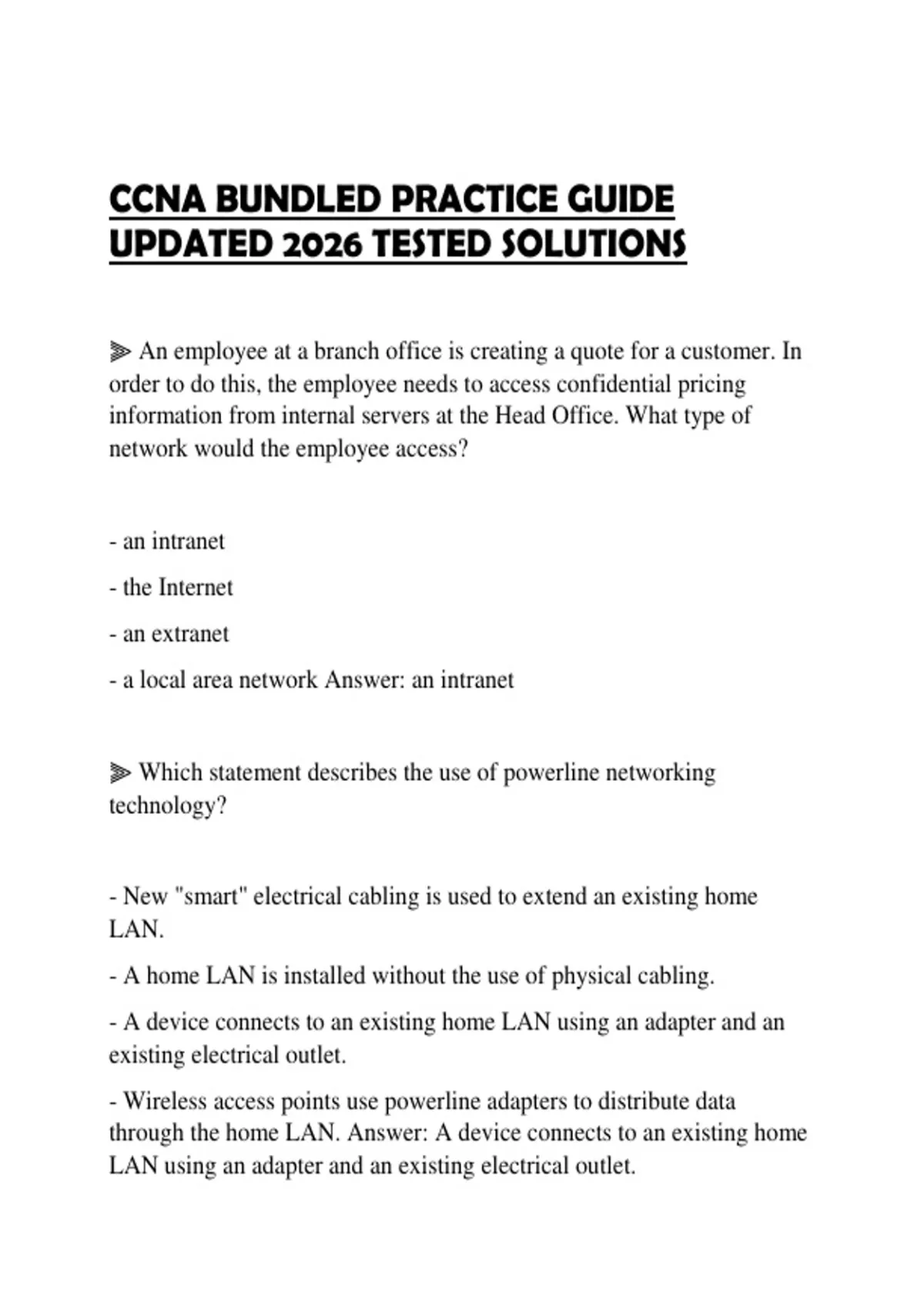 Ccna Prep Guide.pdf CCNA BUNDLED PRACTICE GUIDE UPDATED 2026 TESTED SOLUTIONS - CCNA ...