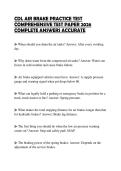 CDL AIR BRAKE PRACTICE TEST COMPREHENSIVE TEST PAPER 2026 COMPLETE ANSWERS ACCURATE