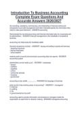 Introduction To Business Accounting  Complete Exam Questions And  Accurate Answers 2026&sol;2027