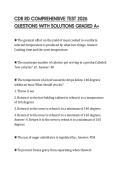 CDR RD COMPREHENSIVE TEST 2026 QUESTIONS WITH SOLUTIONS GRADED A&plus;