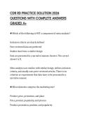 CDR RD PRACTICE SOLUTION 2026 QUESTIONS WITH COMPLETE ANSWERS GRADED A&plus;