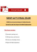 NRNP 6675 Final Exam &vert; PMHNP Care Across the Lifespan II &vert; 2026 &vert; Questions with 100&percnt; Correct Answers &vert; Updated 2026 &sol; 2027 Verified by Experts &vert; Walden University 