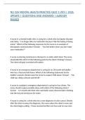 NU 326 MENTAL HEALTH PRACTICE QUIZ 1 &lpar;ATI&rpar; &vert; 2026 UPDATE &vert; QUESTIONS AND ANSWERS &vert; ALREADY PASSED