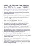 GEOL 1121 Complete Exam Questions  And 100&percnt; Verified Answers 2026&sol;2027 