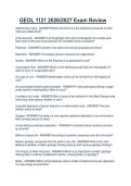 GEOL 1121 2026&sol;2027 Exam Review