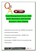 Food Management Exam &vert; 2026 &vert; 150&plus; Verified Q&A on Cost Control&comma; Staffing&comma; Menu Planning&comma; Marketing & Kitchen Operations
