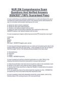 NUR 256 Comprehensive Exam  Questions And Verified Answers  2026&sol;2027 &lpar;100&percnt; Guaranteed Pass&rpar; 