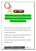 TNCC Written Exam 2026 &ndash; NUR 340 &vert; 100&plus; Verified Q&As &vert; Trauma Triad&comma; ICP&comma; Shock&comma; Blast Injuries&comma; Burns&comma; Triage&comma; Cardiac Tamponade