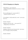 NUR 213 Managing care&colon; delegation Exam and Already Passed Answers Set&period;