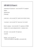 NUR 213 URI- EXAM 1 QUESTIONS WITH CORRECT ANSWERS