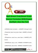Wall Street Prep Excel Crash Course Formulas 2026 &ndash; FIN 240 &vert; 80&plus; Verified Q&As &vert; IF&comma; VLOOKUP&comma; OFFSET&comma; XNPV&comma; SUMIFS&comma; DATEVALUE
