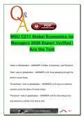 C211 Global Economics for Managers &vert; 250&plus; Questions & Answers &vert; Trade Theories&comma; FDI&comma; Exchange Rates&comma; Market Structures &vert; Western Governors University
