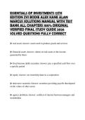 ESSENTIALS OF INVESTMENTS 12TH  EDITION ZVI BODIE ALEX KANE ALAN  MARCUS SOLUTIONS MANUAL WITH TEST  BANK ALL CHAPTERS 100&percnt; ORIGINAL  VERIFIED FINAL STUDY GUIDE 2026  SOLVED QUESTIONS FULLY CORRECT