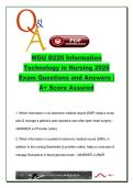 D220 Information Technology in Nursing &vert; 100&plus; Exam Questions with Answers &vert; EHR&comma; CDS&comma; Data Security&comma; Workflow &vert; Western Governors University