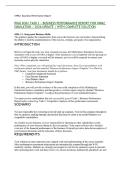 WGU D361 TASK 1 - BUSINESS PERFORMANCE REPORT FOR VMM2 SIMULATION &vert; 2026 UPDATE &vert; WITH COMPLETE SOLUTION