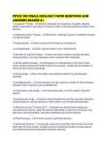 PSYCH 100 FINALS 2026&sol;2027 PAPER QUESTIONS AND ANSWERS GRADED A&plus;