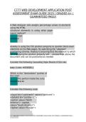 C777 WEB DEVELOPMENT APPLICATION POST ASSESSMENT EXAM GUIDE 2025 GRADED A GUARANTEED PASS