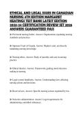 ETHICAL AND LEGAL ISSUES IN CANADIAN  NURSING 4TH EDITION MARGARET  KEATINGS TEST BANK LATEST EDITION  2023-24 CERTIFICATION REVIEW SET 2026  ANSWERS GUARANTEED PASS