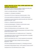 AASDN UPDATED ACTUAL FINAL PAPER QUESTIONS AND ANSWERS GUARANTEE A&plus;