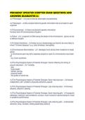 PEDAGOGY UPDATED SCRIPTED EXAM QUESTIONS AND ANSWERS GUARANTEE A&plus;