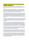 PEDAGOGY UPDATED REVISION TEST QUESTIONS AND ANSWERS GUARANTEE A&plus;