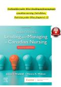 Yoder-Wise&rsquo;s Leading and Managing in Canadian Nursing&comma; 2nd Edition&comma; Patricia S&period; Yoder-Wise&comma; Chapters 1&ndash;32 &ndash; Study Guide Overview