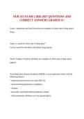NUR 213 EXAM 2 2026-2027 QUESTIONS AND CORRECT ANSWERS GRADED A&plus;
