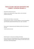  NUR 111 EXAM 1 2026-2027 QUESTIONS AND CORRECT ANSWERS GRADED A&plus;