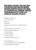 EXPLORING STRATEGY TEXT AND CASES  13TH EDITION WHITTINGTON REGN&Eacute;R  ANGWIN JOHNSON SCHOLES TEST BANK  ALL CHAPTERS 100&percnt; ORIGINAL VERIFIED  COMPREHENSIVE TEST PAPER 2026  COMPLETE ANSWERS ACCURATE