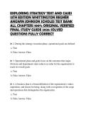 EXPLORING STRATEGY TEXT AND CASES  13TH EDITION WHITTINGTON REGN&Eacute;R  ANGWIN JOHNSON SCHOLES TEST BANK  ALL CHAPTERS 100&percnt; ORIGINAL VERIFIED  FINAL STUDY GUIDE 2026 SOLVED  QUESTIONS FULLY CORRECT