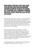 EXPLORING STRATEGY TEXT AND CASES  13TH EDITION WHITTINGTON REGN&Eacute;R  ANGWIN JOHNSON SCHOLES TEST BANK  ALL CHAPTERS 100&percnt; ORIGINAL VERIFIED  PRACTICE SCRIPT UPDATED 2026 TESTED  SOLUTIONS