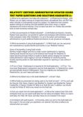 RELATIVITY CERTIFIED ADMINISTRATOR UPDATED EXAMS TEST PAPER QUESTIONS AND SOLUTIONS GUARANTEE A&plus;