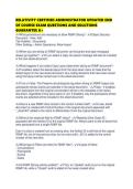 RELATIVITY CERTIFIED ADMINISTRATOR UPDATED END OF COURSE EXAM QUESTIONS AND SOLUTIONS GUARANTEE A&plus;