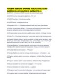 NUCLEAR MEDICINE UPDATED ACTUAL FINAL PAPER QUESTIONS AND SOLUTIONS GUARANTEE A&plus;