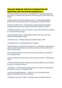 NUCLEAR MEDICINE UPDATED EXAMINATION SET QUESTIONS AND SOLUTIONS GUARANTEE A&plus;