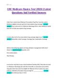 UHC Medicare Basics Test 2026 &vert; Latest Questions And Verified Answers