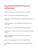 Neuroscience Test Bank with Correct and verified answers&period;