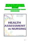 Test Bank For Health Assessment in Nursing 7th Edition by Janet R&period; Weber&semi; Jane H&period; Kelley 9781975161156 Chapter 1-34 Complete Guide&period;pdf