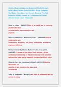 NASCLA Business Law and Managment EXAM SC study  guide &vert;&vert; Most  Recent Exam 2026-2027 Actual Complete   Real Exam   Questions  And Correct  Answers  &lpar;Verified  Answers&rpar; Already Graded  A&plus;  &vert; Guaranteed Success&excl;&excl;                   &vert; Newest  Exam  &vert; Just   