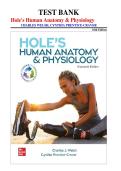 Hole&rsquo;s Human Anatomy & Physiology Test Bank 16th Edition &vert; Welsh & Prentice-Craver