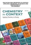 Chemistry in Context &ndash; Applying Chemistry to Society&comma; Lecture Summary