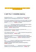 SACA C-207 UPDATED EXAM QUESTIONS AND CORRECT ANSWERS WITH GUARANTEED PASS
