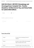 NURSING NUR 254 Exam 4 NUR 254 EXAM 4 REVIEW &lpar;Hematology and Oncology&rpar; Exam Complete Test &comma; Practice Questions&comma; Verified Answer Key&comma; and Study Guide for &lpar;Latest 2026 Edition&rpar; 