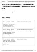 NUR 254 Exam 4 &lowbar; Nursing 254 Maternal Exam 4 Exam Questions & Answers&comma; Explained Solutions&lowbar; 2026 