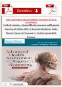 Test Bank Complete&lowbar; Advanced Health Assessment and Diagnostic Reasoning 5th Edition&comma; &lpar;2024&rpar; By Jacqueline Rhoads and Sandra Wiggins Petersen All Chapters 1-18&vert; Verified Answers With Rationale