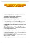 PENNSYLVANIA REAL ESTATE FUNDAMENTALS EXAM COMPLETE QUESTIONS AND 100&percnt; VERIFIED ANSWERS &lpar;PASS GUARANTEE&rpar; LATEST VERSION 2026
