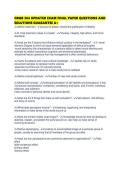 ORGB 364 UPDATED EXAM FINAL PAPER QUESTIONS AND SOLUTIONS GUARANTEE 